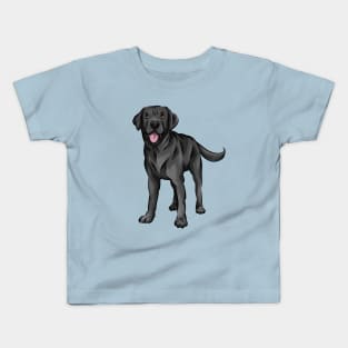 Cute Black Labrador Dog Kids T-Shirt